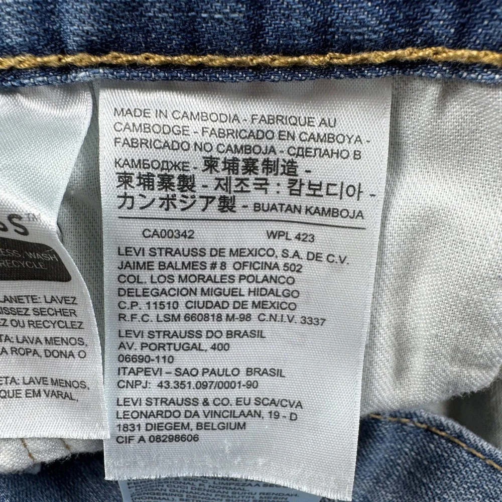 Levi's Mens Jeans 569 Loose Straight Leg Medium Wash Blue W42 L32 Denim